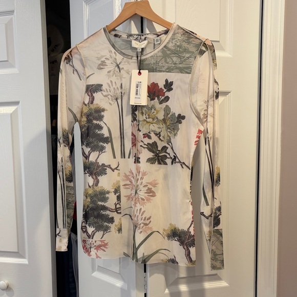 Ted Baker Multicolor Botanical Long Sleeve Top - Picture 4 of 15